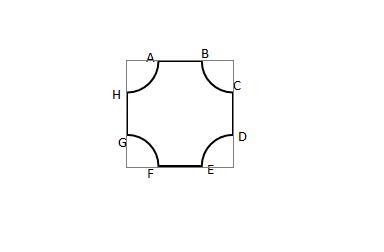 Two points are drawn on each side of a square with an area of 81 square units dividing-example-1