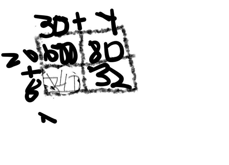 What are partial products for 34 x 28 Choose all that are correct. A. 3 x 8 = 24 B-example-1