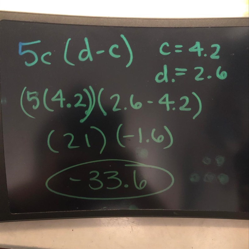 Slove:5c(d-c )where c = 4.2, d = 2.6​-example-1