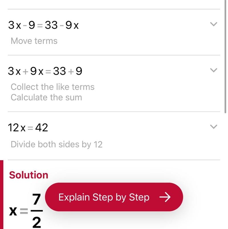 1/3 ( 3x + 9 ) = 5 - 3 ( x - 2 )-example-1