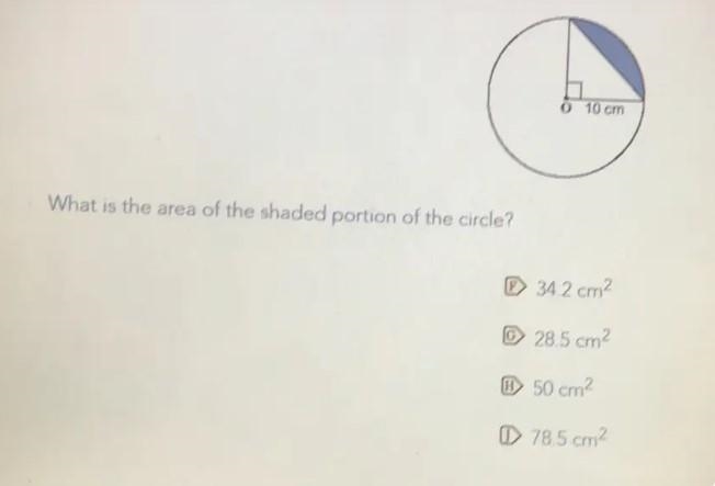 Point O is the center of the circle. what is the area of the shaded portion of the-example-1