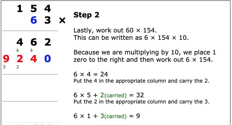 What is 154 times 63​-example-3