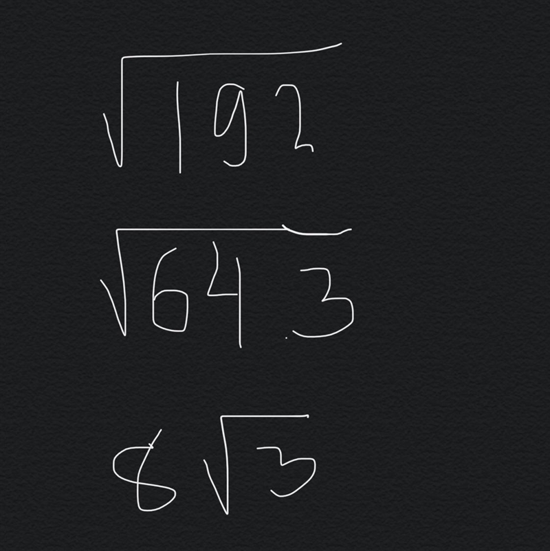 Simplify. √192 A. 8√24 B. 10√6 C. 64√3 D. 8√3-example-1