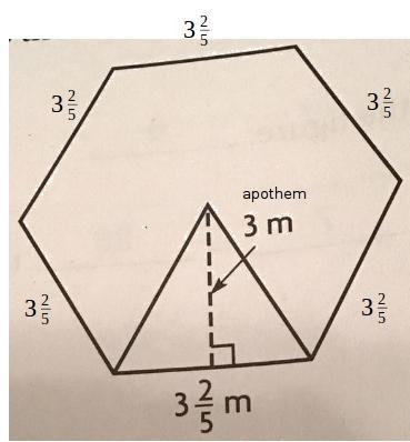 What is the area of the regular hexagon? This is due tomorrow please help! :)-example-1