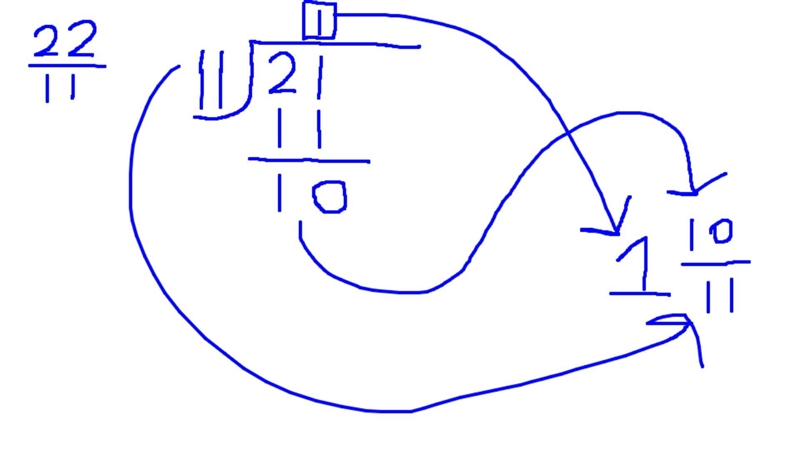 What is 21/11 as a mixed fraction-example-1