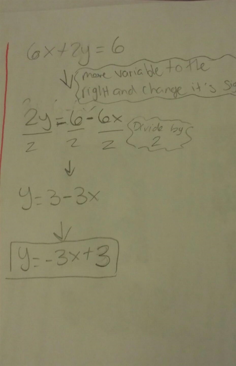 3x+4y=12 6x+2y=6 rewrite each equation and soap intercept form-example-1