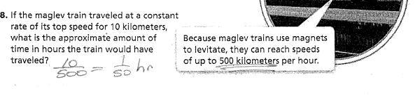 If the maglev train traveled at a constant rate of its top speed for 10 kilometers-example-1