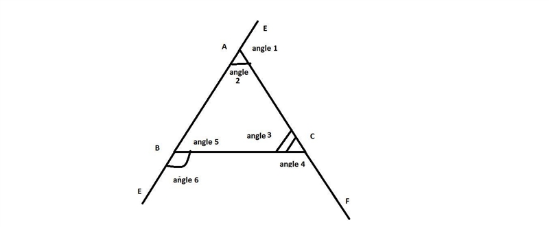 A triangle is shown with its exterior angles. The interior angles of the triangle-example-1