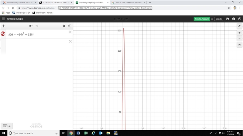 20 POINTS!!! URGENTLY NEED HELP!!! Create a graph AND (x,y) table for the problem-example-1