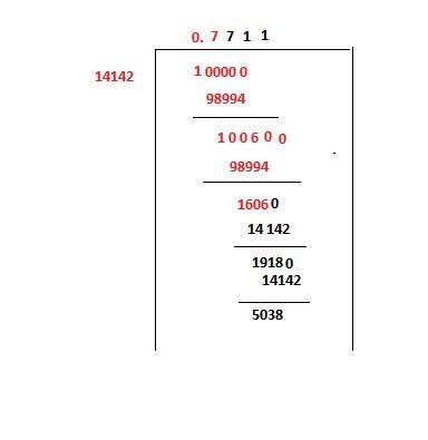 √2 as a decimal is approximately 1.4142. using this decimal, find the first four decimal-example-1