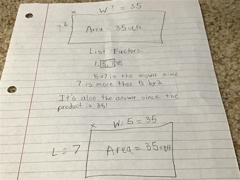 A rectangle is drawn so that the width is 2 feet shorter than the length. The area-example-1