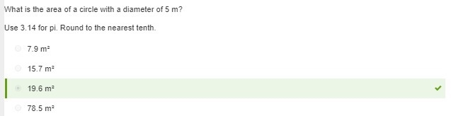 What is the area of a circle with a diameter of 5 m use 3.14 for pi round to the nearest-example-1