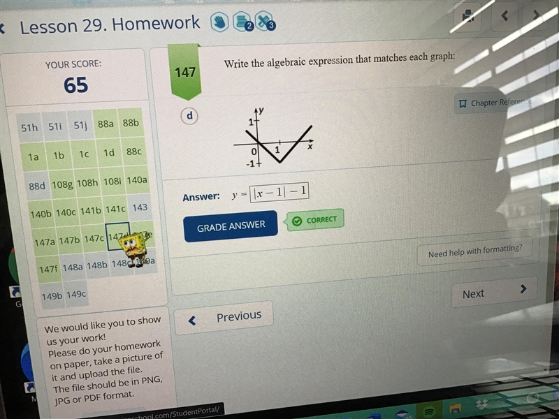 Write the algebraic expression that matches each graph: please help???-example-3