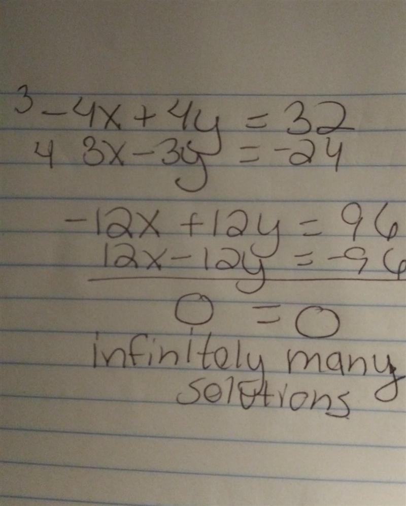 One solution, infinitely many solutions, or no solution for #13?-example-1