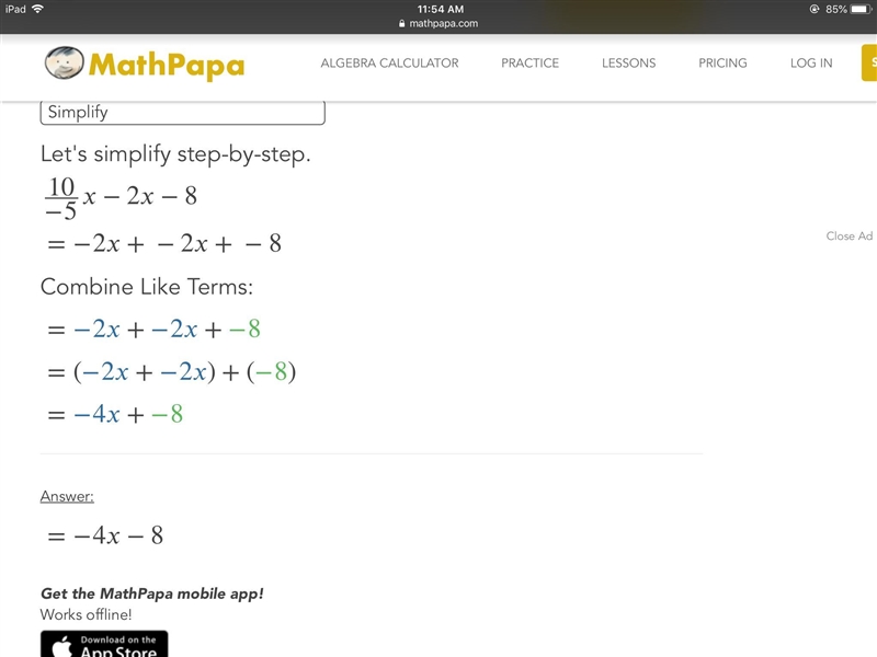 10 divided (-5)x-2x-8-example-1