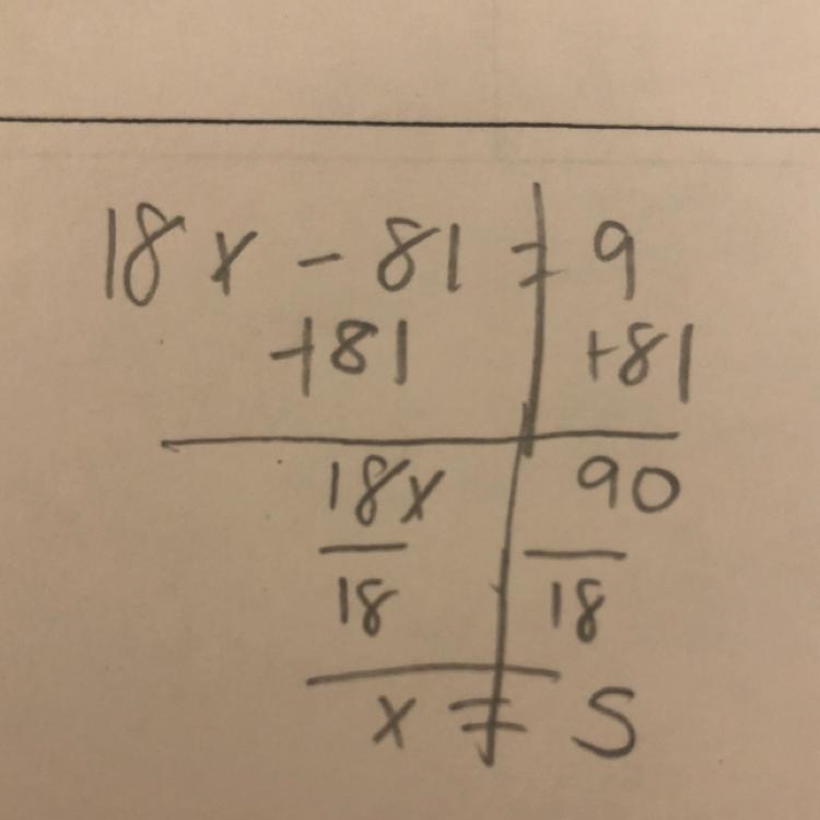 How do you solve 18x-81 divided by 9 ?-example-1