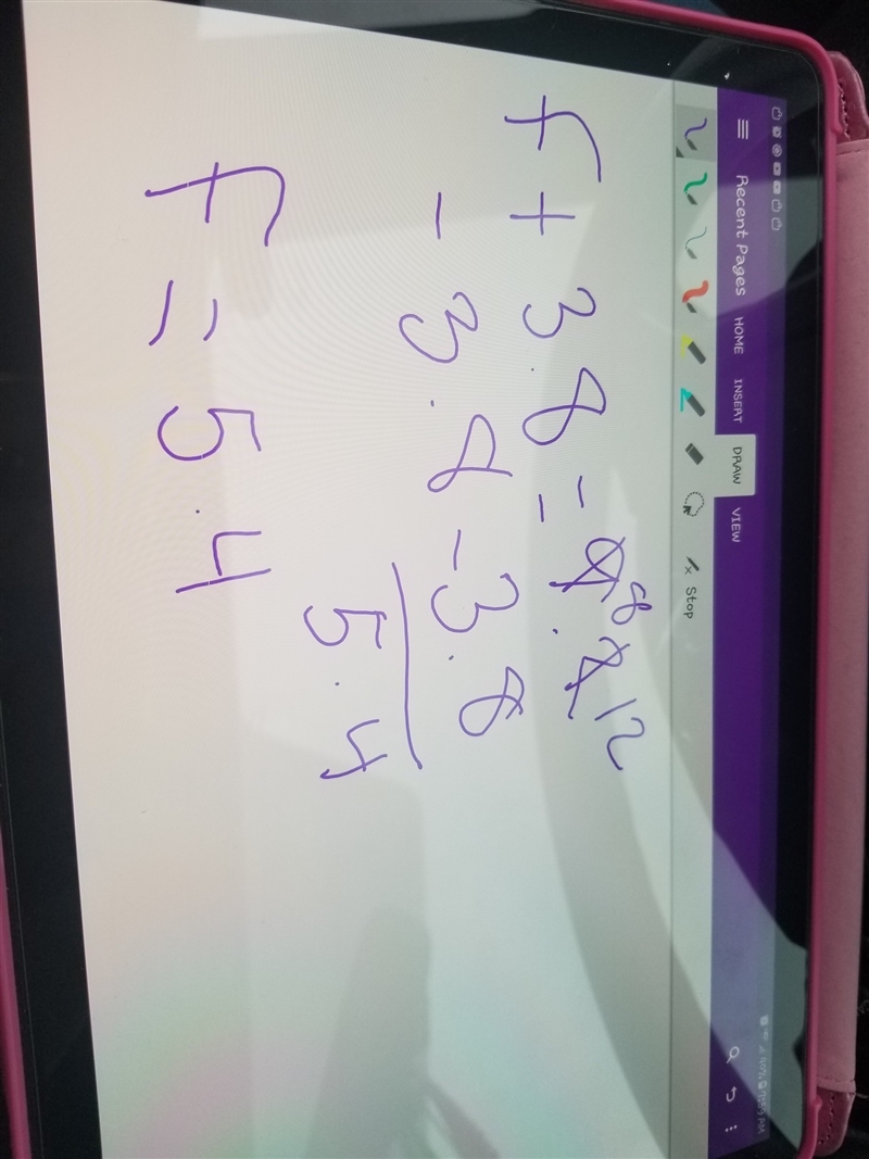 F+3.8=9.2 in simplest form-example-1