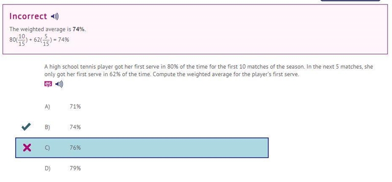 A high school tennis player got her first serve in 80% of the time for the first 10 matches-example-1