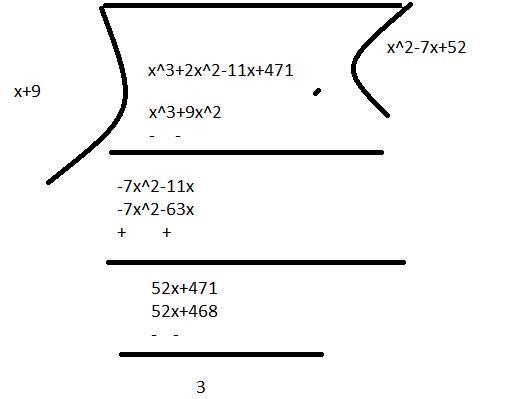 Use long division to find the quotient​ Q(x) and the remainder​ R(x) when​ P(x) is-example-1