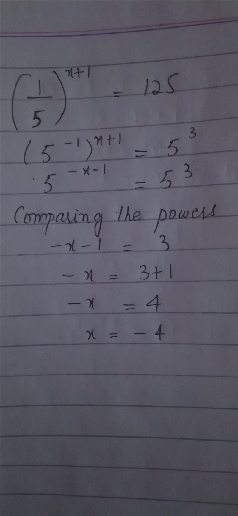 (1/5)^(x+1)=125 how do I solve this?​-example-1