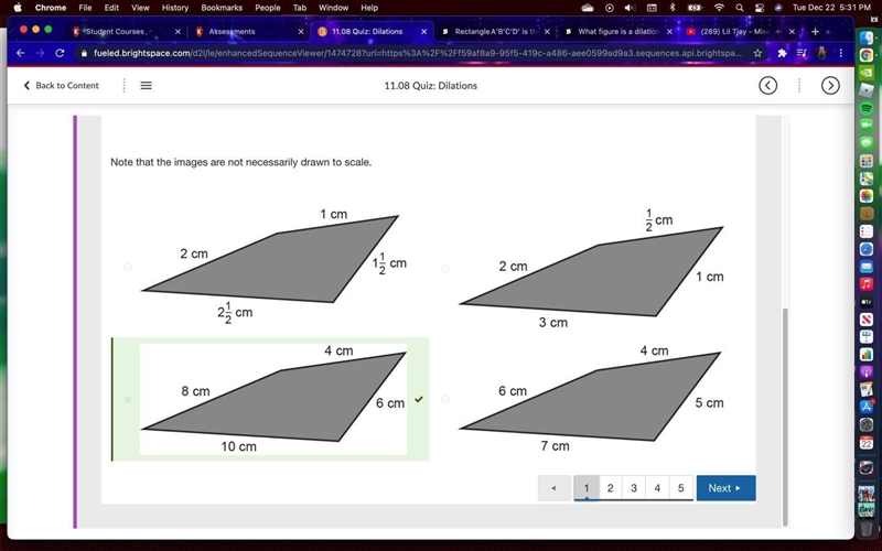 What figure is a dilation of Figure A by a factor of 2? Note that the images are not-example-1