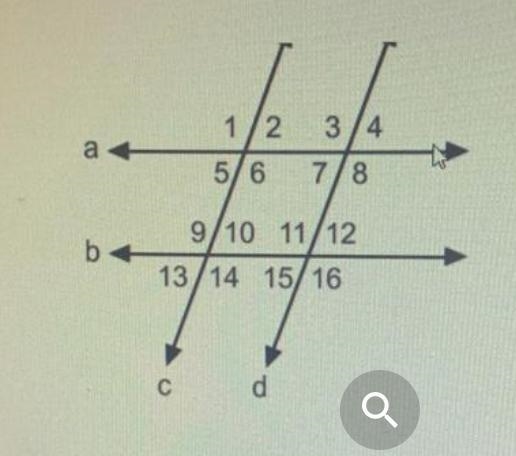 If m<13=m<15=m<7, what conclusions can you make about lines a, b, c, and-example-1