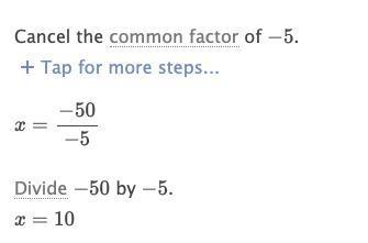 Solve for x: -X – 4 = 4x - 54 Answer: Submit Answer-example-1