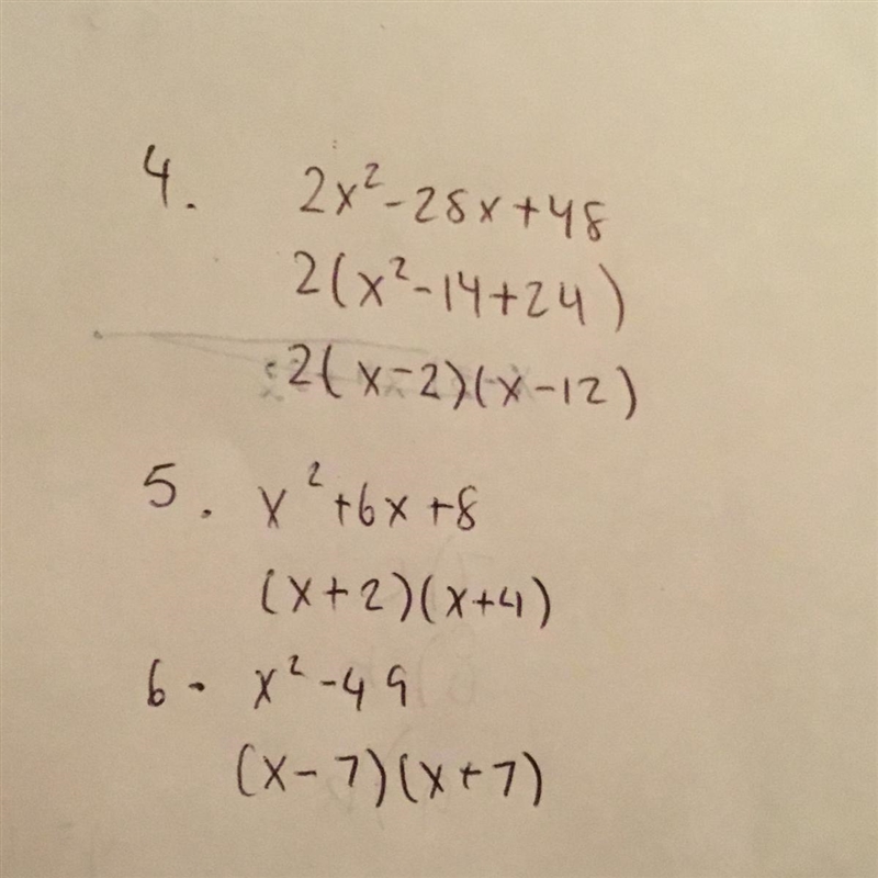 Factor each of the following quadratic equations 4,5,6-example-1