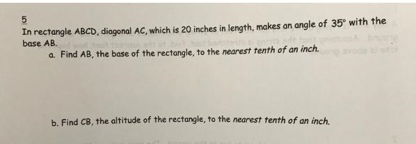 In rectangle abcd, diagonal ac, which is 20 inches in length-example-1