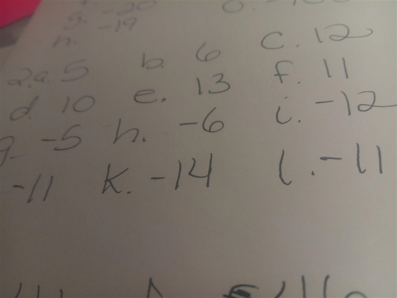 1- Calcule a) +5 + 3 = b) +1 + 4 = c) -4 - 2 = d) -4 - 1 = e) +6 + 9 = f) +10 + 7= g-example-2