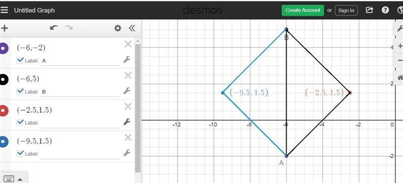 Segment AB is the hypotenuse of the right isosceles ΔABC with A(–6, –2) and B(–6, 5). Find-example-1