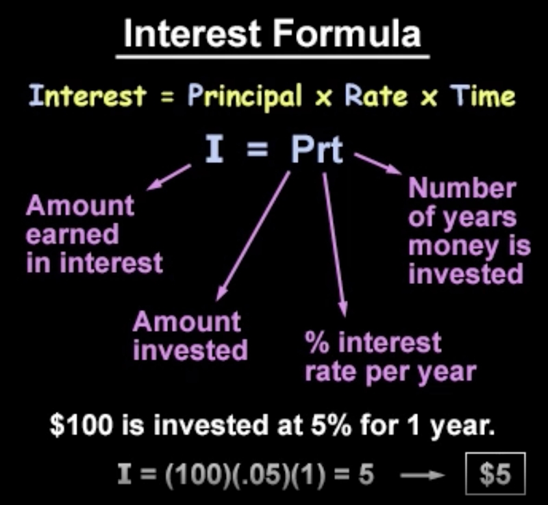 What is the formula of simple interest?​-example-1