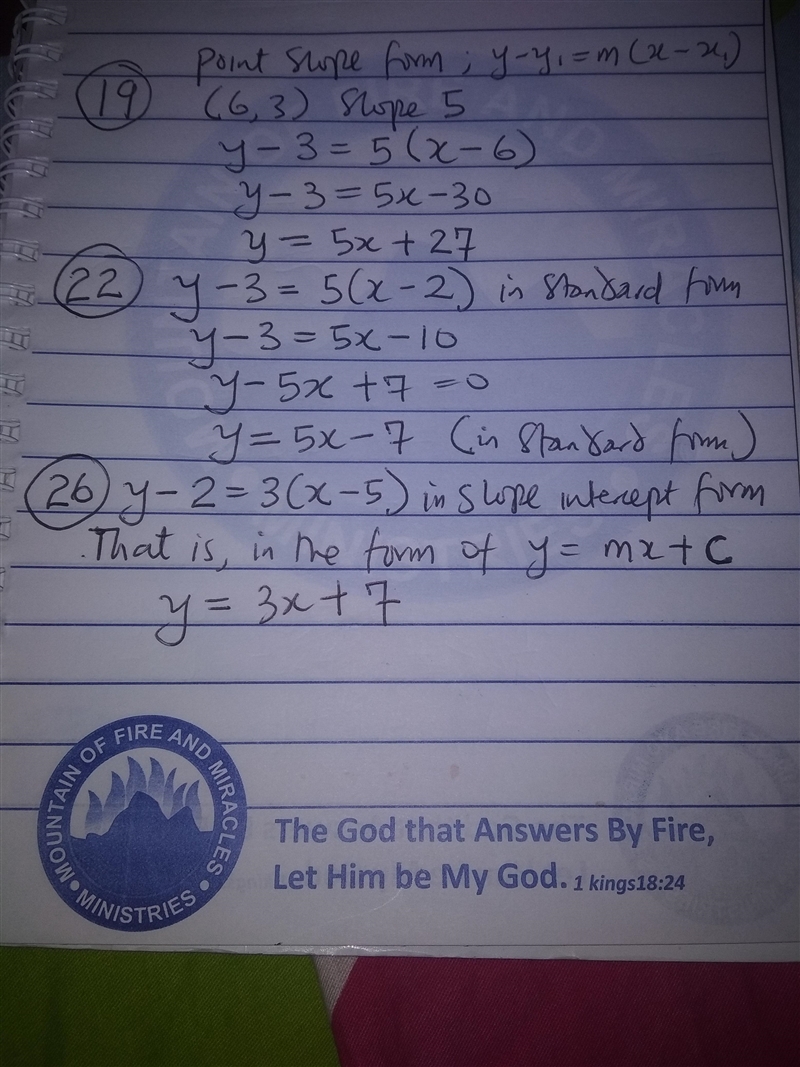 Write an equation in point slope form for the line that passes through the given point-example-1