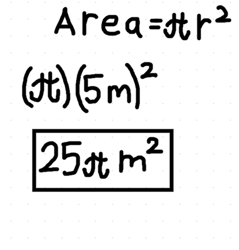 What is the area of the base of this right circular cone in terms of π?-example-1