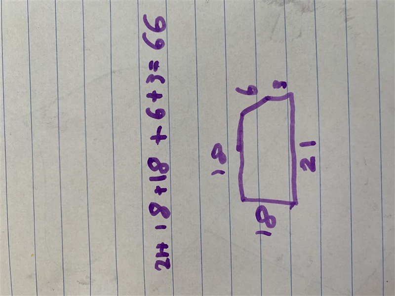 Find the perimeter of the smaller figure given. Answer is not 110.-example-1