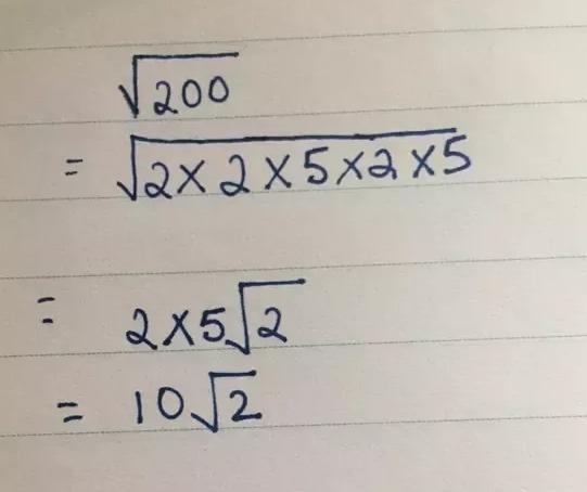 What is the aquare root of 200​-example-1