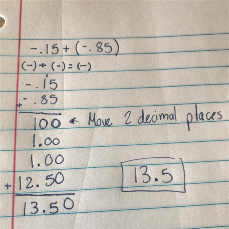 Find the sum of -0.15 + (-0.85) + 12.5-example-1