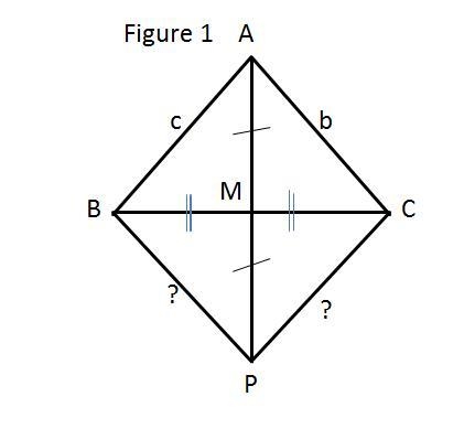 In △ABC the median AM is extended to ray AM and point P on AM is taken so that PM-example-1