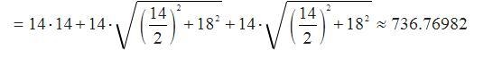 What is the surface area of the regular pyramid?-example-1