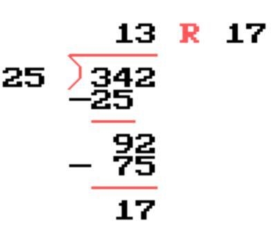 What is 342 divided by 25-example-1