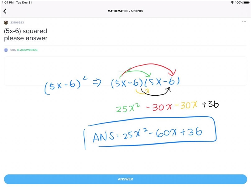 (5x-6) squared please answer​-example-1