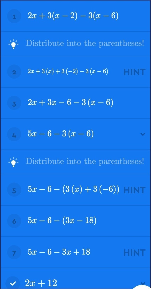 2x+3(x-2) - 3(x-6) A. 2x+12 B. 2x-8 C. 8x - 24 D. 2x - 24-example-1