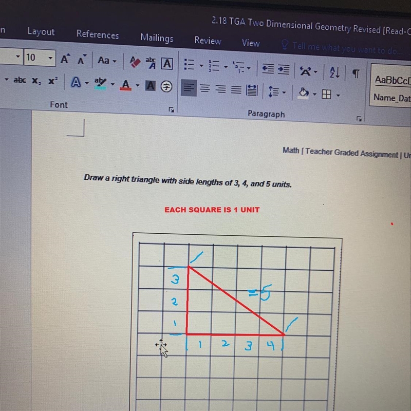 Draw a right triangle with side lengths 3,4 and 5-example-1