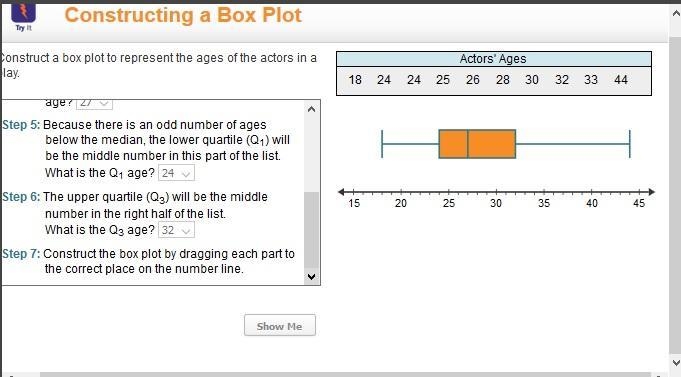 Please Help 40 points for the answer. Construct a box plot to represent the ages of-example-2