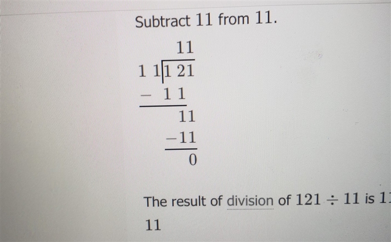 What is 121 divided by 11 using base ten blocks-example-1