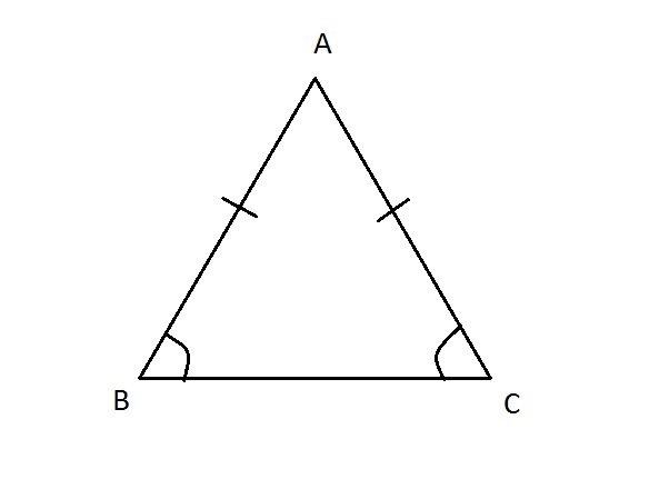 Given: In triangle ABC, ∠B ≅ ∠C Prove: AB ≅ AC Complete the paragraph proof. We are-example-1