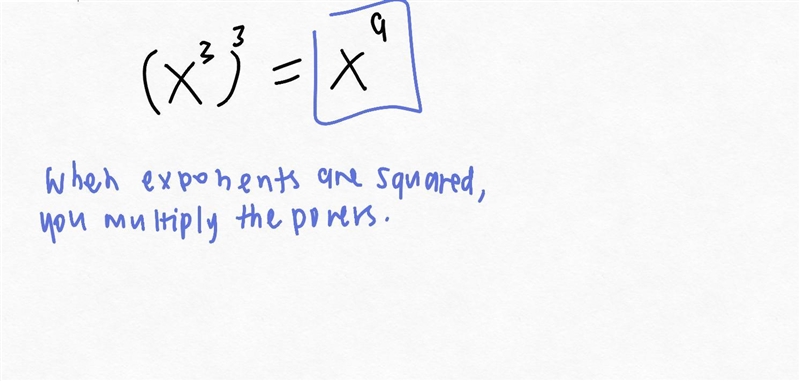 Simplify using exponent rules x5 x6 (x3)3-example-2