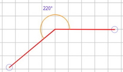 he that is measured at 220° is a reflex angle. The opposite angle is obtuse. Find-example-1