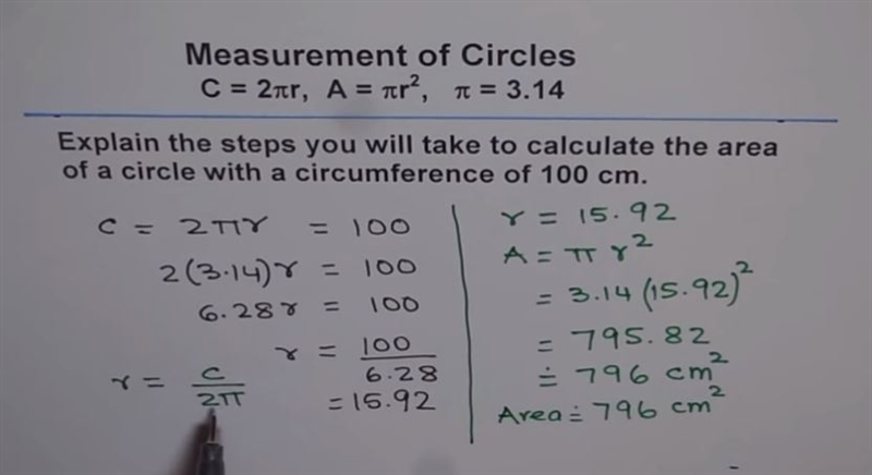 The circumference of a circle is 7π m. What is the area of the circle? ​ 3.5π ​ m-example-1