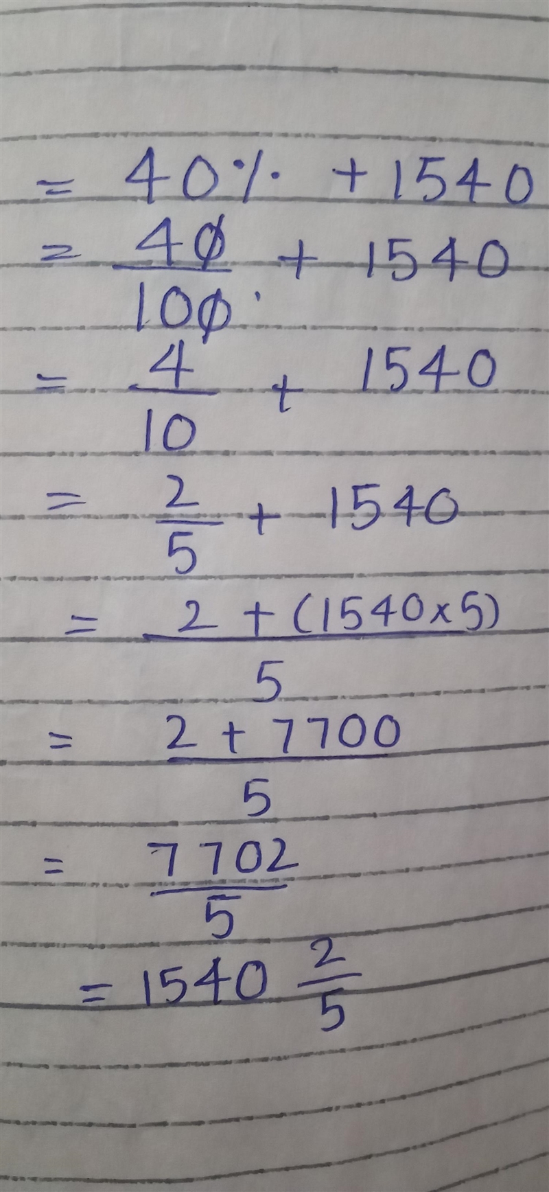 What is adding 40 percent to 1540.00​-example-1